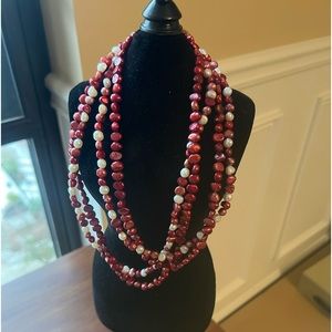 Red and White necklace